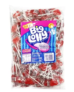 Lollipops – Big Lolly Little Red Heart Lollipops – 200 Pieces