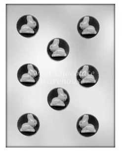 Bunny Round Mint Mould – 4cm X 4cm X 1cm – BPA-free Plastic