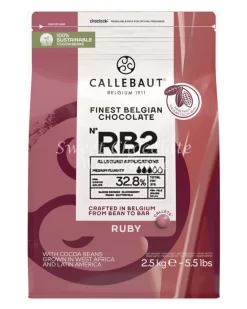 Callebaut Ruby Chocolate Belgian Couverture Callets Receipe RB2 2.5kg