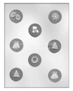 Christmas Round Mint Mould 4.1cm X 1.3cm – BPA-free Plastic