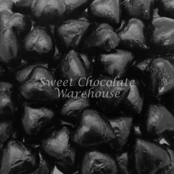 Milk Chocolate Hearts – Black 1kg– 115 Pieces – Made In Australia