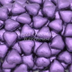 Milk Chocolate Hearts – Lilac 1kg – 115 Pieces – Made In Australia