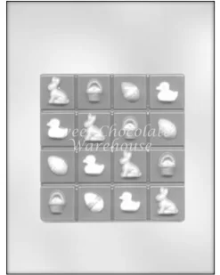 Easter Break Bar Chocolate Mould – 13.3cm X 13.3cm X 1.3cm – BPA Plastic Free