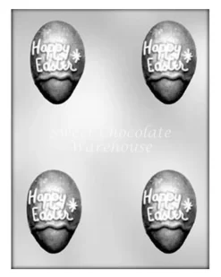 Happy Easter Egg Mould – 7.6 X 5cm – BPA-free Plastic