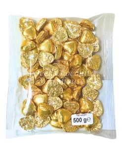 Milk Chocolate Gold Hearts 500g