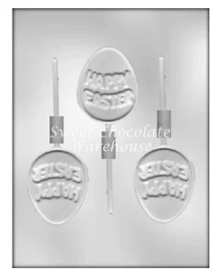 Happy Easter Lollipop Chocolate Moulds 7.5cm X 6cm