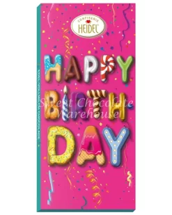 Heidel Happy Birthday 3D Effect Milk Chocolate Bar 100g