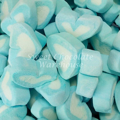 Lolliland Marshmallows Blue & White Hearts 800g