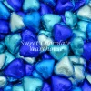 Milk Chocolate Hearts – Custom Mix Light Blue, Blue And Dark Blue 500g– 57pieces – Made In Australia