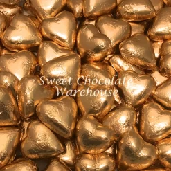 Milk Chocolate Hearts –Rose Gold 1kg – 115 Pieces – Made In Australia
