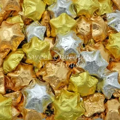 Milk Chocolate Stars – Silver, Gold And Rose Gold 5kg– 575pieces – Made In Australia