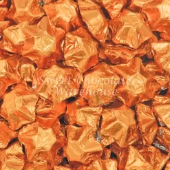 Milk Chocolate Stars – Orange 1kg – 115 Pieces – Made In Australia