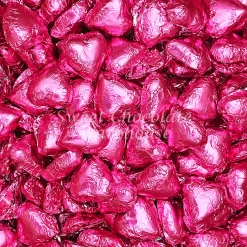 Milk Chocolate Hearts – Hot Pink 500g – 57 Pieces – Made In Australia