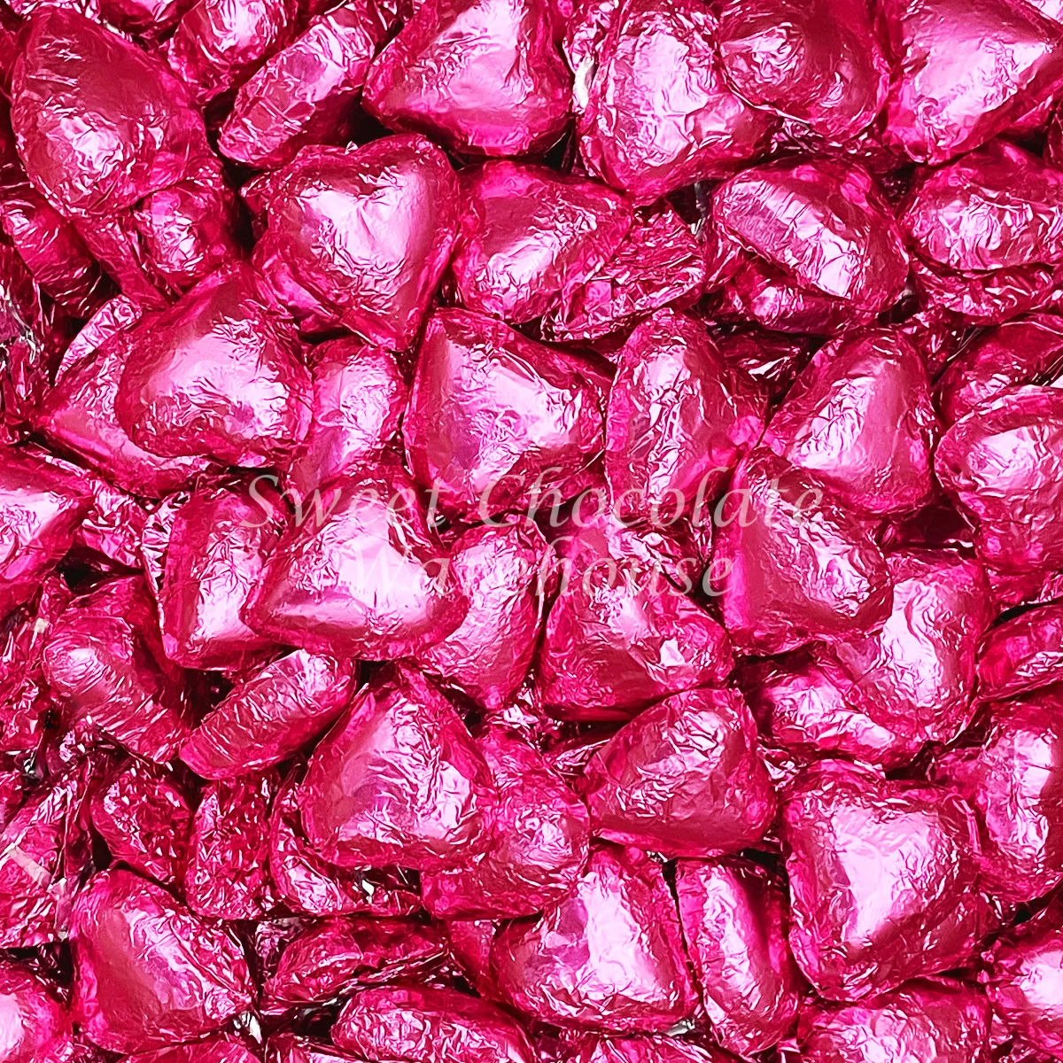 Milk Chocolate Hearts β Hot Pink 500g β 57 Pieces β Made In Australia