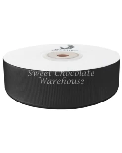Ribbon Grosgrain Black 25mm X 25mts