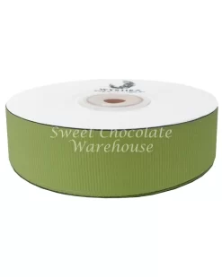 Ribbon Grosgrain Olive Green 25mm X 25mts