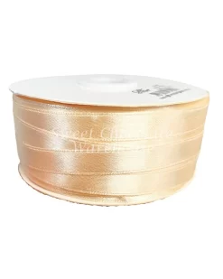 Beige Satin Ribbon Roll – 10mm X 90m