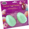 Small Cracked Finish Easter Egg Moulds – Green – 8.5cm X 5.5cm