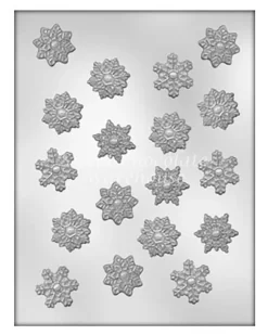 Snowflakes Chocolate Mould – 3.2cm X 1cm – BPA-free Plastic