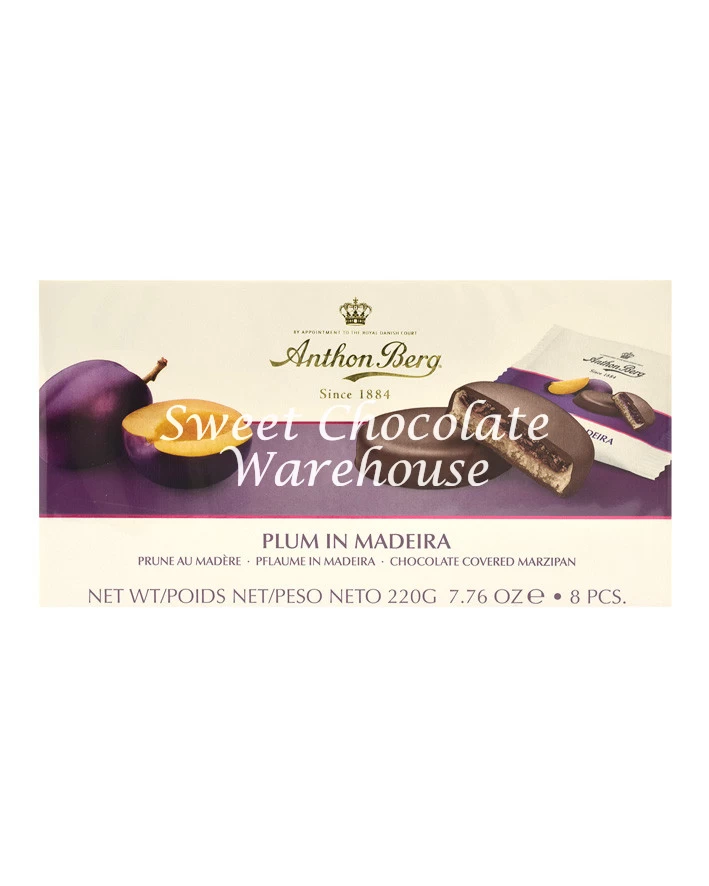 Anthon Berg Plum In Madeira Chocolate Covered Marzipan 220g
