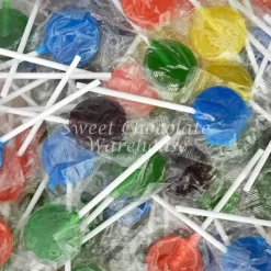 Lollipops – Assorted Colours Flat Lollipops 125 Pieces