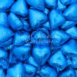 Milk Chocolate Hearts – Blue 5kg – 575 Pieces – Made In Australia