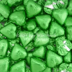 Milk Chocolate Hearts – Green 500g– 57 Pieces – Made In Australia