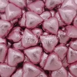 Milk Chocolate Hearts – Light Pink 5kg – 575 Pieces – Made In Australia
