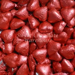 Milk Chocolate Hearts – Red 500g– 57 Pieces – Made In Australia