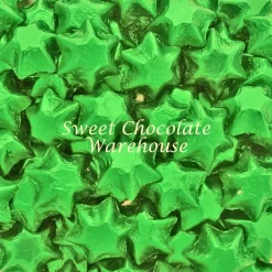 Milk Chocolate Stars – Green 1kg, 115 Pieces, Made In Australia