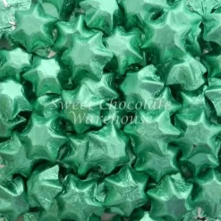 Milk Chocolate Stars – Light Green 500g– 57 Pieces – Made In Australia