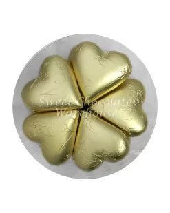 Gold Milk Chocolate Hearts – 30g X 30 Pieces – Made In Australia