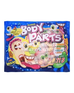Halloween Lollies – Gummy Body Parts 600g – 100 Pieces – Gluten Free