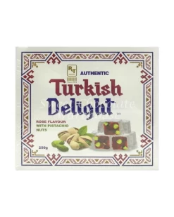 Turkish Delight Rose Flavour With Pistachio Nuts 250g